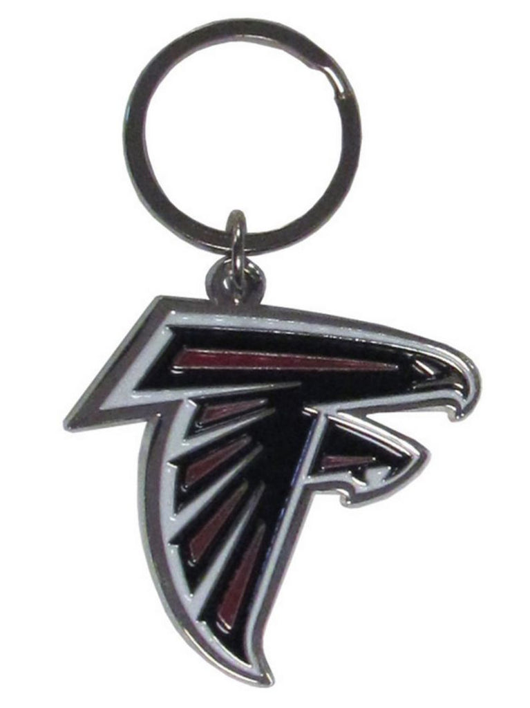 Atlanta Falcons Chrome Logo Cut Keychain - Siskiyou