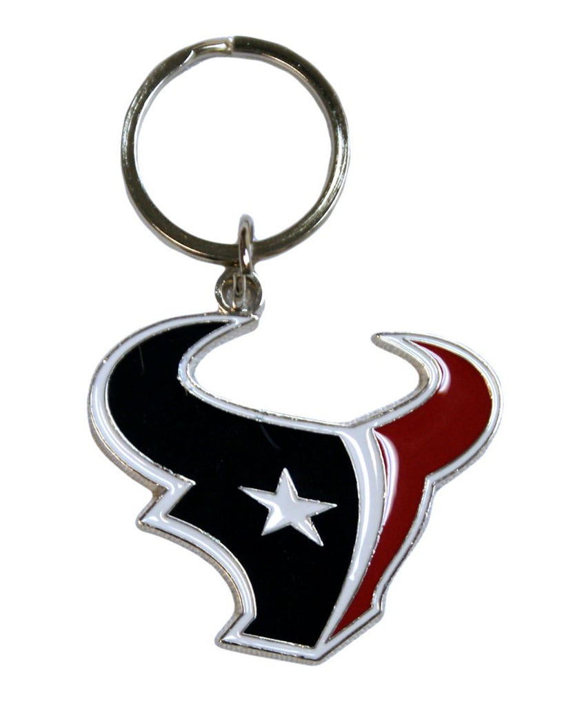 Houston Texans Chrome Logo Cut Keychain - Siskiyou