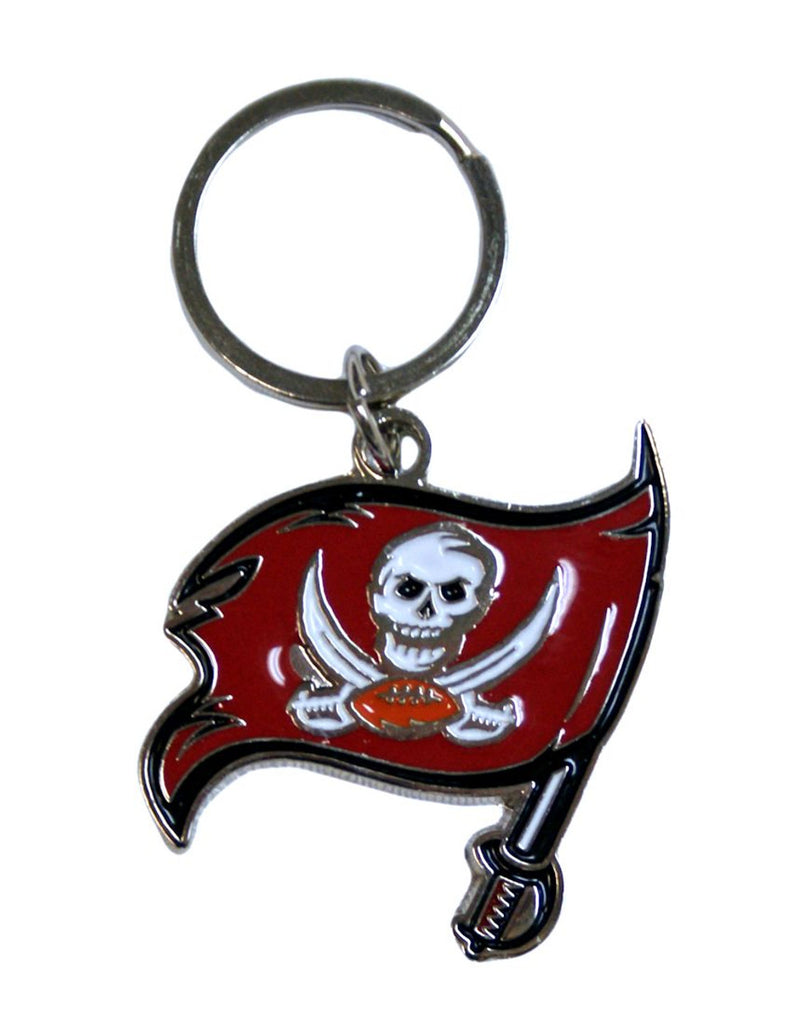 Tampa Bay Buccaneers Chrome Logo Cut Keychain - Siskiyou
