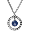 Los Angeles Dodgers Necklace Chain Rhinestone Hoop CO - Siskiyou