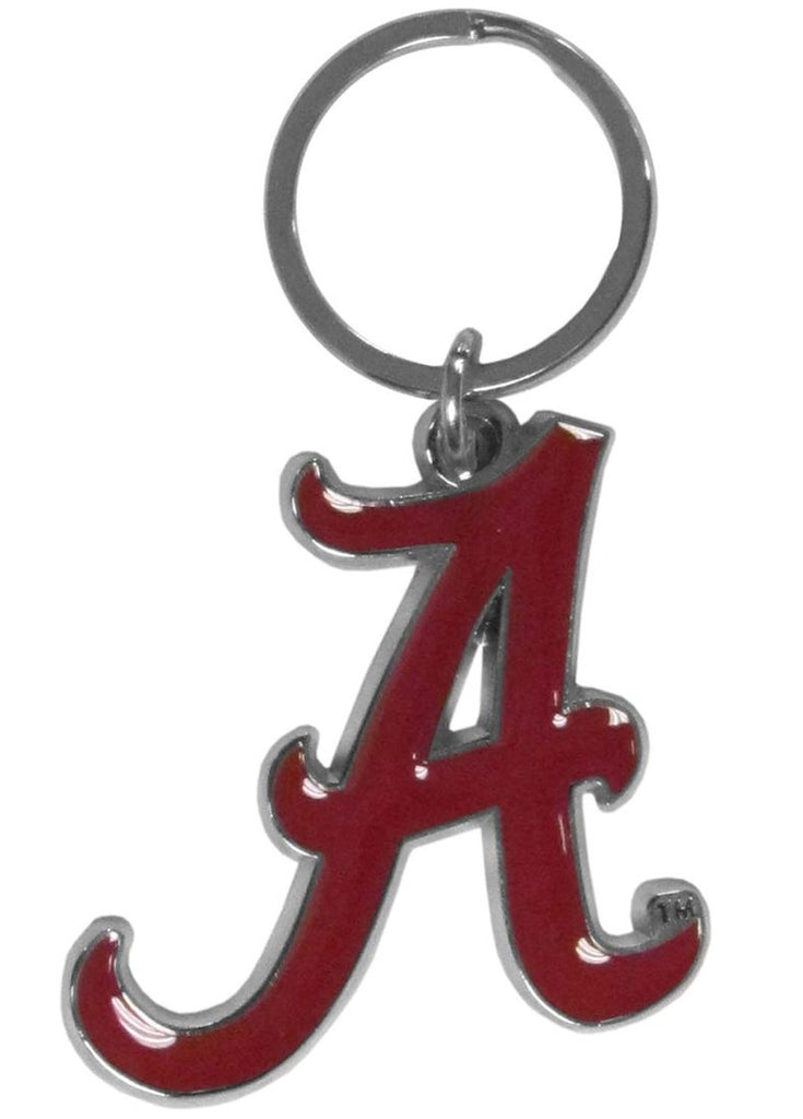 Alabama Crimson Tide Chrome Logo Cut Keychain - Siskiyou