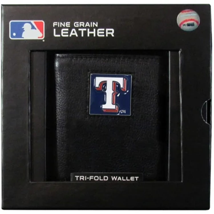 Texas Rangers Wallet Leather Trifold Wallet - Siskiyou