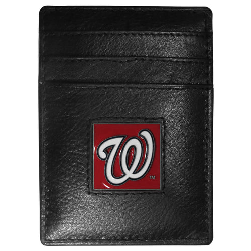 Washington Nationals Wallet Leather Money Clip Card Holder CO - Siskiyou