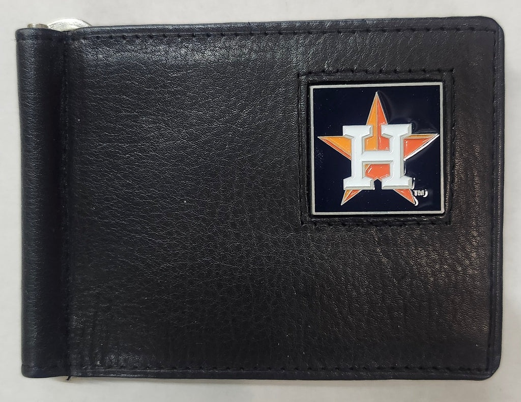 Houston Astros Wallet Leather Billfold Clip Wallet - Siskiyou