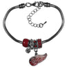 Detroit Red Wings Bracelet - Euro Bead - Siskiyou