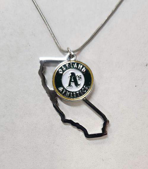 Oakland Athletics Necklace Chain with State Shape Charm CO - Siskiyou