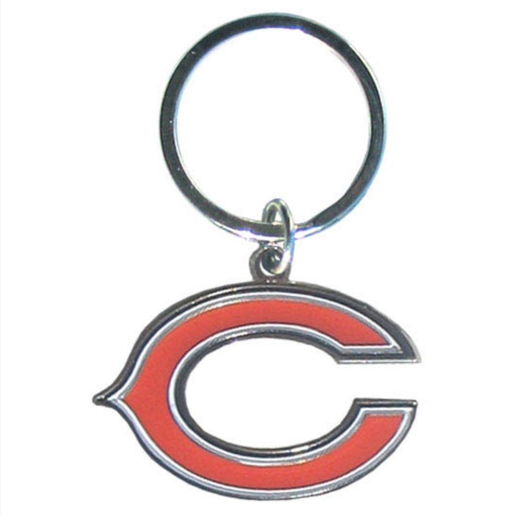Chicago Bears Chrome Logo Cut Keychain - Siskiyou