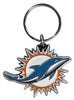 Miami Dolphins Chrome Logo Cut Keychain - Siskiyou