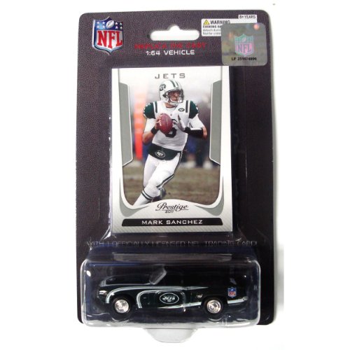 New York Jets Mark Sanchez 1:64 Chevy Camaro with Trading Card -