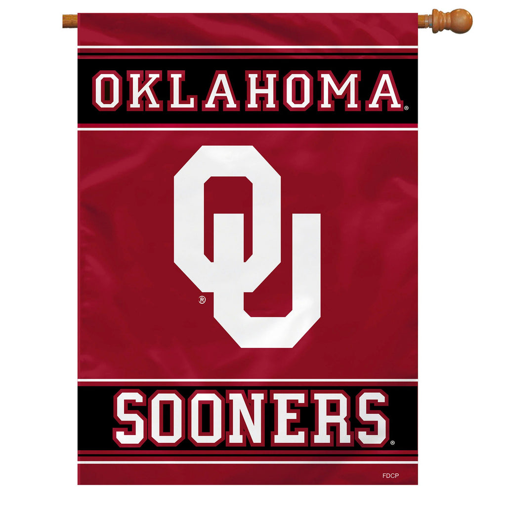 Oklahoma Sooners Banner 28x40 House Flag Style 2 Sided CO - Fremont Die