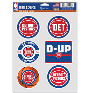 Detroit Pistons Decal Multi Use Fan 6 Pack Special Order - WinCraft