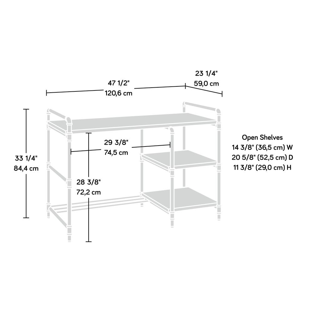 Iron City Desk, Checked Oak - Sauder