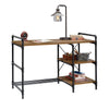 Iron City Desk, Checked Oak - Sauder