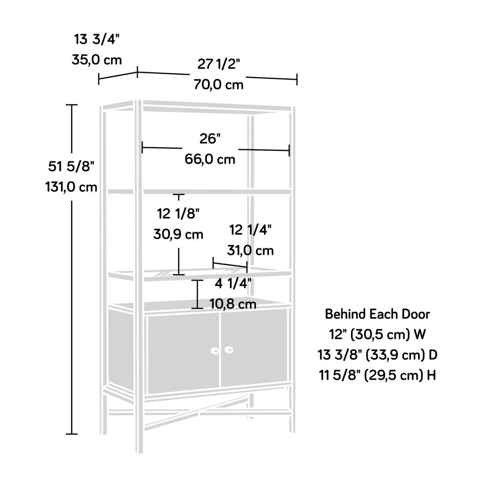 Harper Heights Bookcase W/Doors White - Sauder