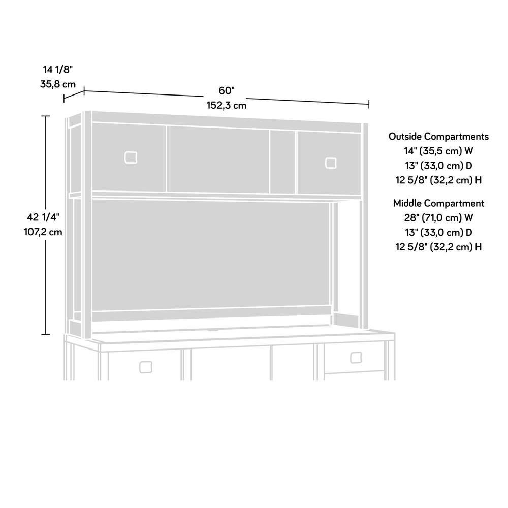 Cannery Bridge Hutch  - 60''wide Sindoori Mango - Sauder