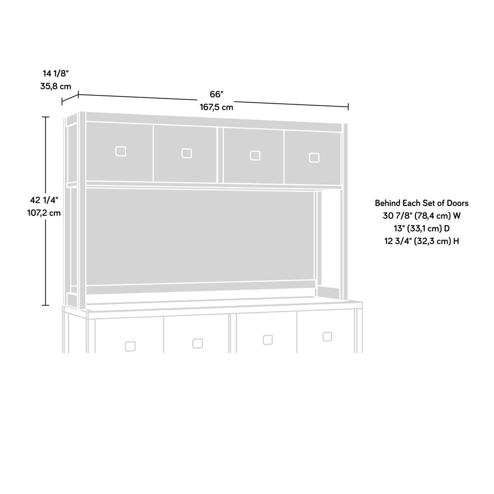 Cannery Bridge Hutch  - 66'' Wide Sindoori Mango - Sauder