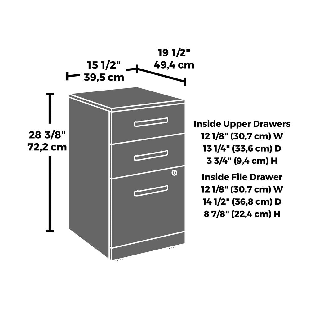 Affirm 72 X 24 Shl 3 Drw Ped Ste Classic Cherry - Sauder