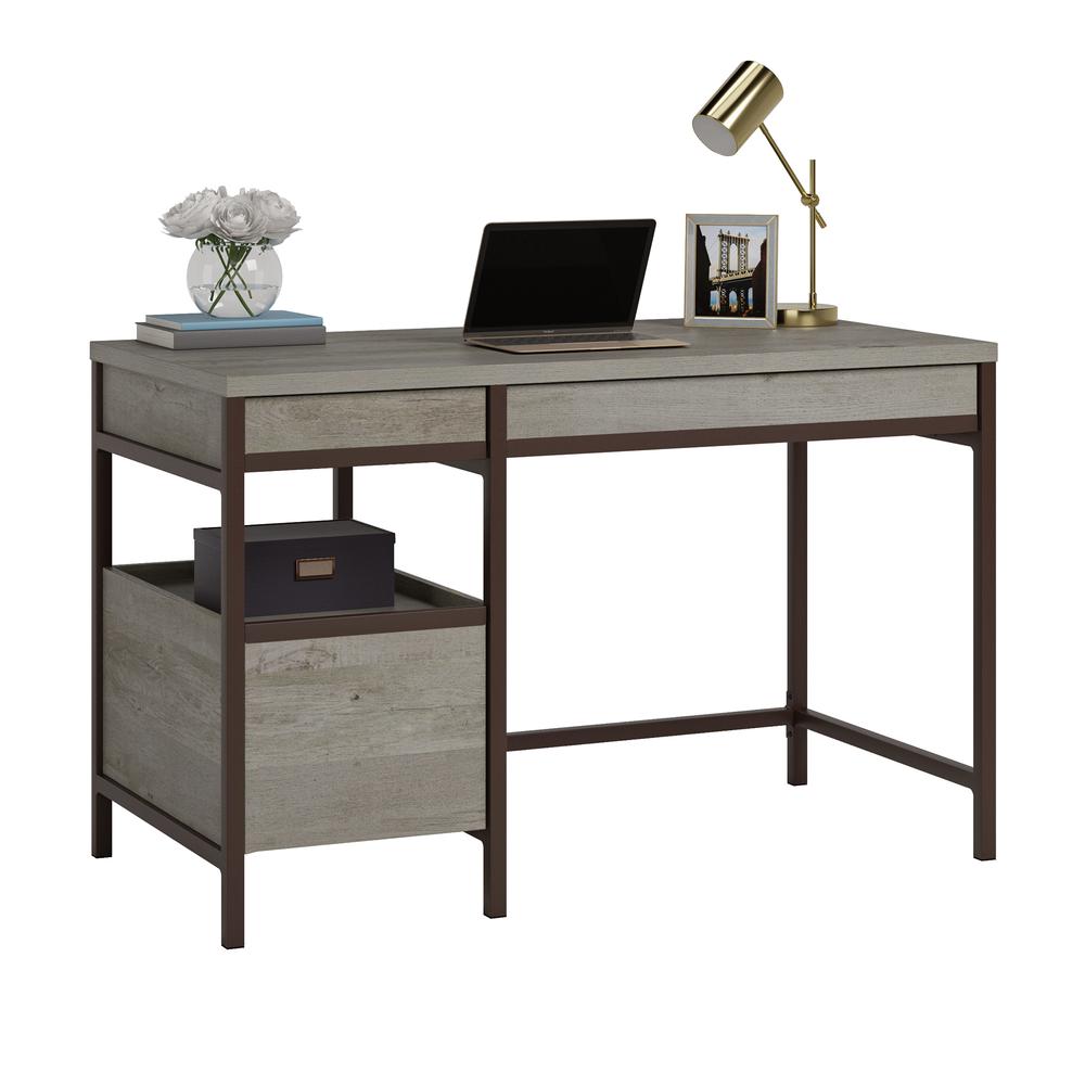 Manhattan Gate Single Ped Desk Moa - Sauder