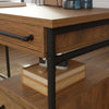 Iron City L Desk Checked Oak - Sauder