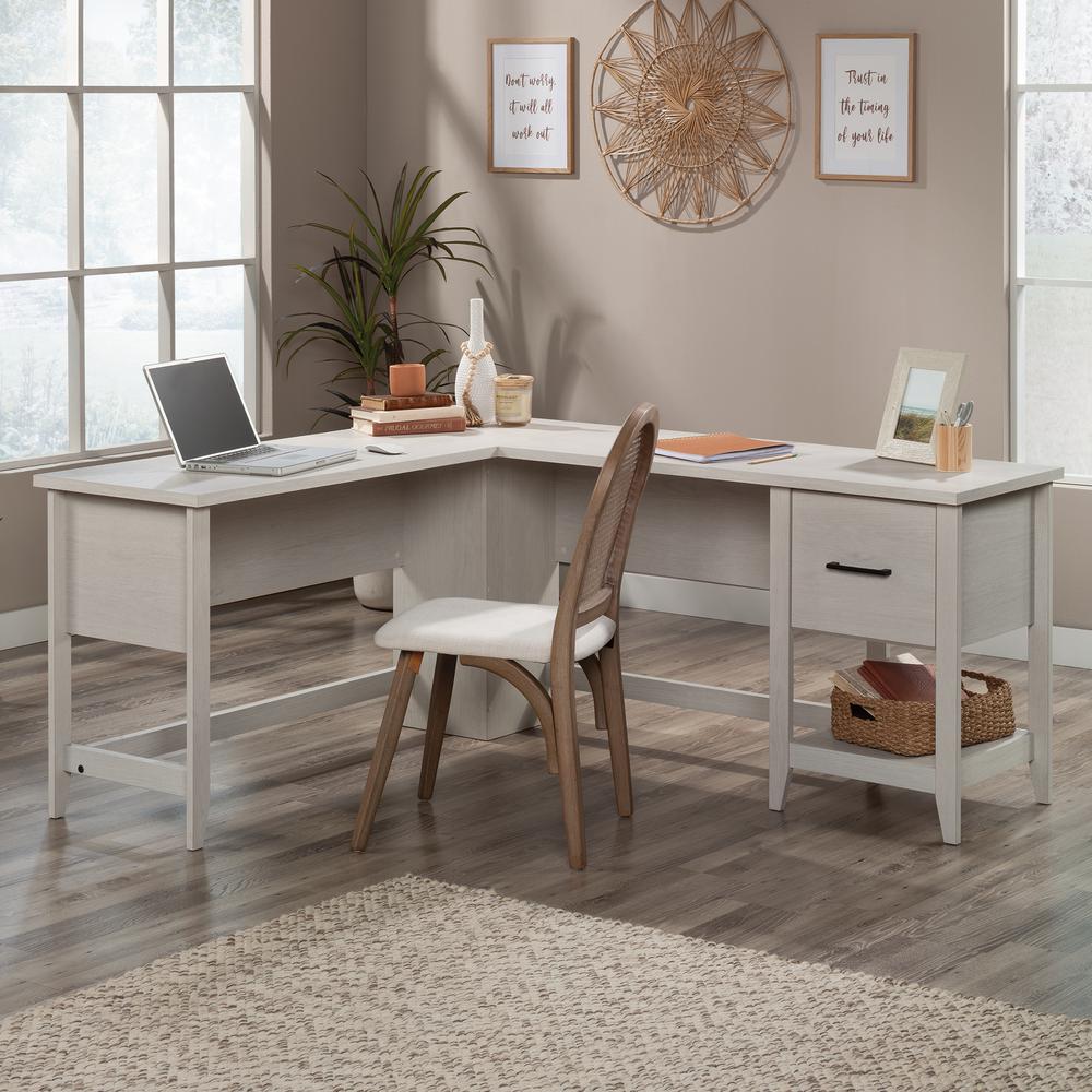 Summit Station L Desk Glacier Oak - Sauder