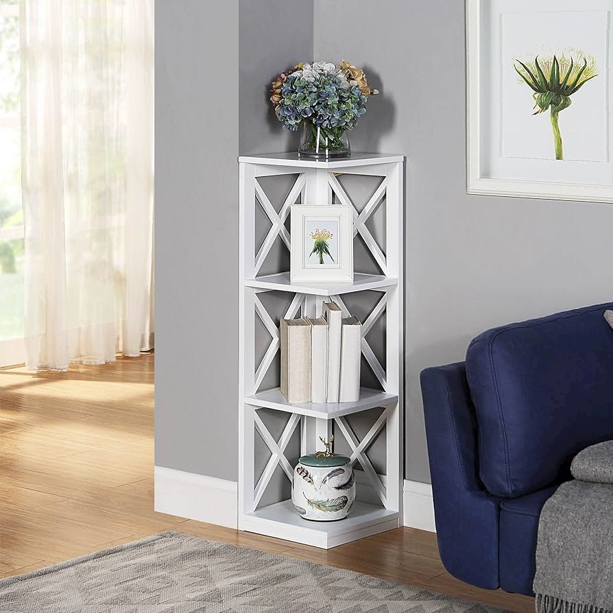 Oxford 3 Tier Corner Bookcase - Convience Concept, Inc.