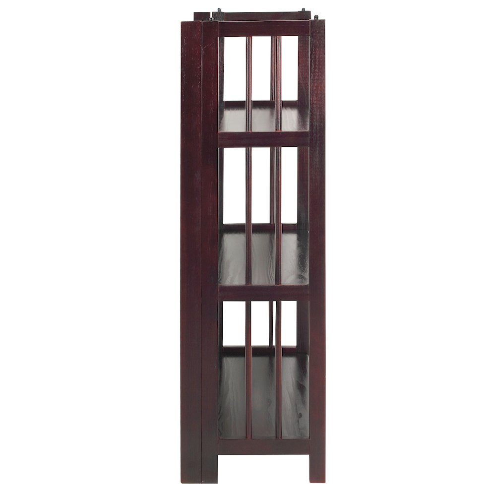 3-Shelf Folding Stackable Bookcase 27.5'' Wide-Espresso - Casual Home