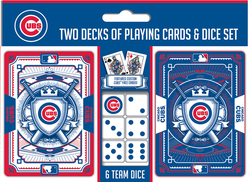 Chicago Cubs Playing Cards and Dice Set - Masterpieces Puzzle Company