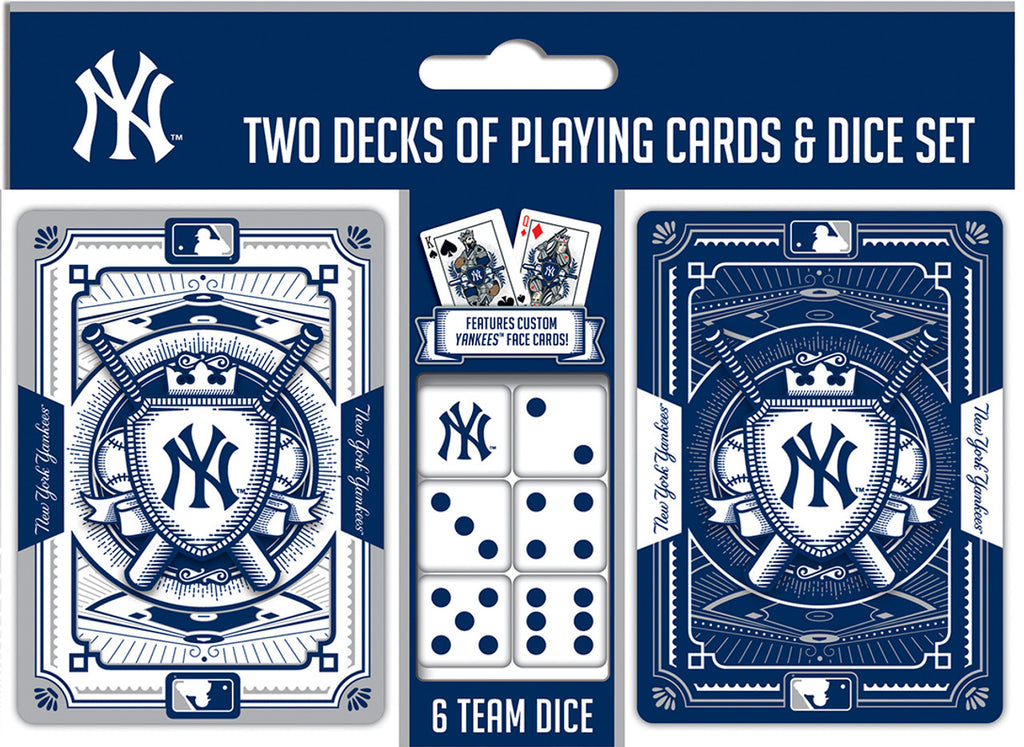 New York Yankees Playing Cards and Dice Set - Masterpieces Puzzle Company
