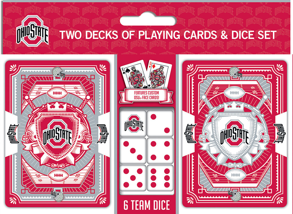 Ohio State Buckeyes Playing Cards and Dice Set - Masterpieces Puzzle Company