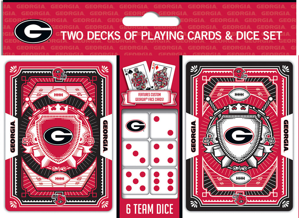 Georgia Bulldogs Playing Cards and Dice Set - Masterpieces Puzzle Company