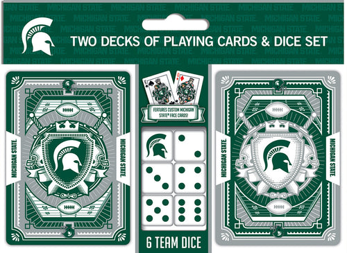 Michigan State Spartans Playing Cards and Dice Set - Masterpieces Puzzle Company