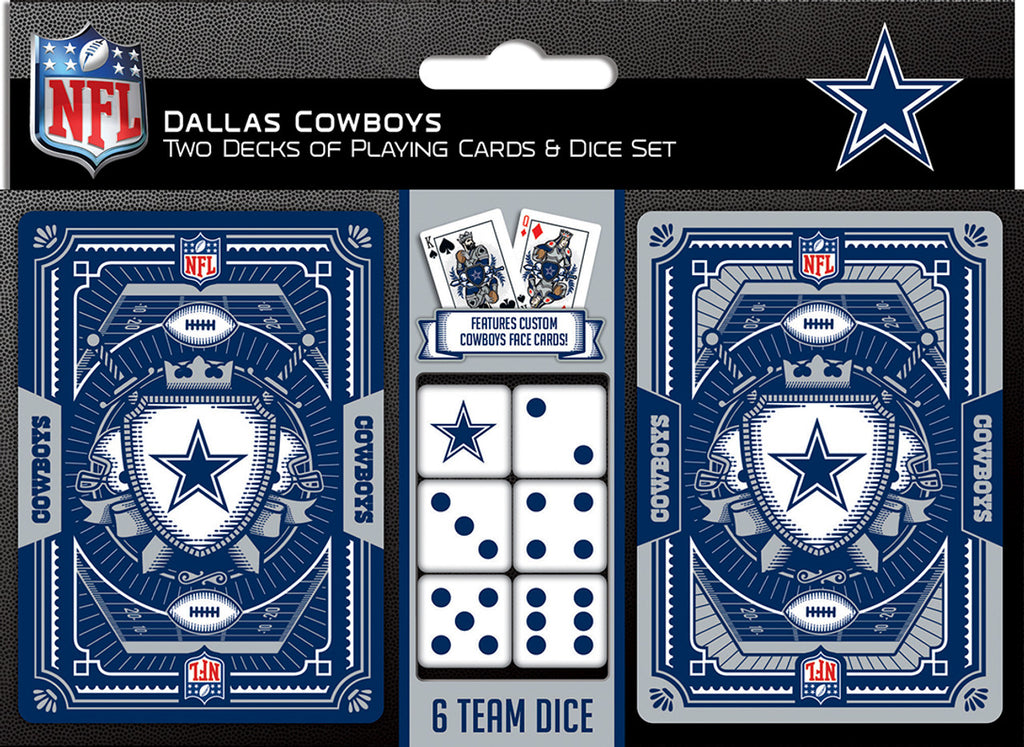 Dallas Cowboys Playing Cards and Dice Set - Masterpieces Puzzle Company