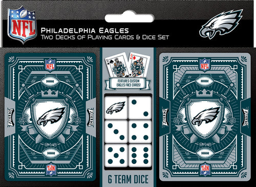 Philadelphia Eagles Playing Cards and Dice Set - Masterpieces Puzzle Company