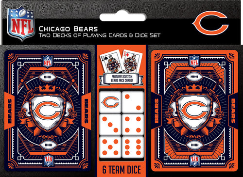 Chicago Bears Playing Cards and Dice Set - Masterpieces Puzzle Company