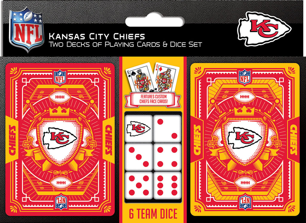 Kansas City Chiefs Playing Cards and Dice Set - Masterpieces Puzzle Company