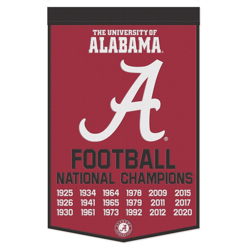 Alabama Crimson Tide Banner Wool 24x38 Dynasty Champ Design Football - Wincraft Fanatics