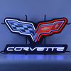 Corvette C6 Flags Neon Sign With Backing