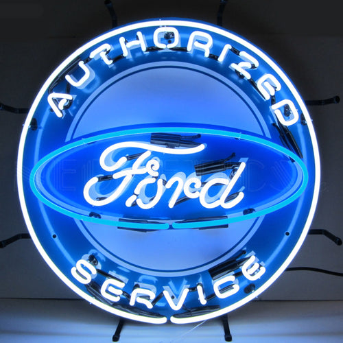 Ford Authorized Service Neon Sign With Backing