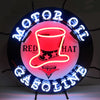 Gas - Red Hat Gasoline Neon Sign