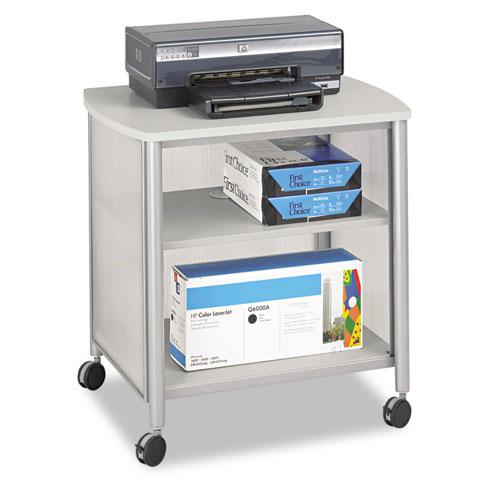 Impromptu Deskside Machine Stand, Metal, 3 Shelves, 100 lb Capacity, 26.25'' x 21'' x 26.5'', Gray - Safco