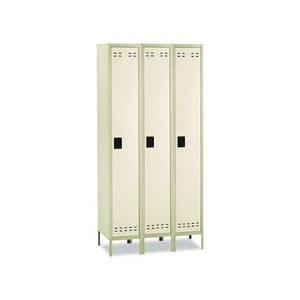 Single-Tier, Three-Column Locker, 36w x 18d x 78h, Two-Tone Tan - Safco