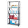 Commercial Steel Shelving Unit, Six-Shelf, 36w x 18d x 75h, Dark Gray - Safco