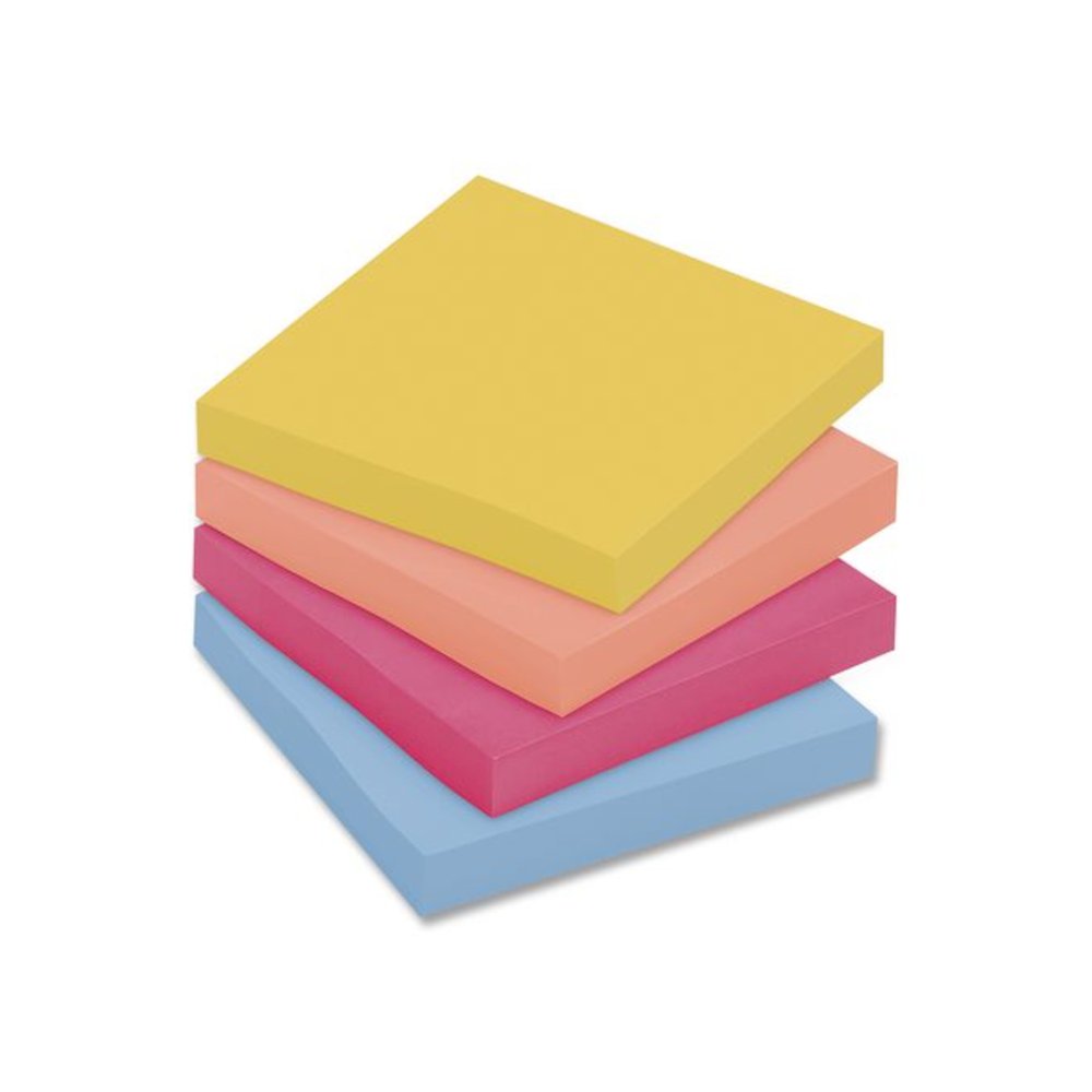 Note Pads in Summer Joy Collection Colors, 3'' x 3'', Summer Joy Collection Colors, 70 Sheets/Pad, 24 Pads/Pack - Post-it