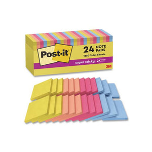 Note Pads in Summer Joy Collection Colors, 3'' x 3'', Summer Joy Collection Colors, 70 Sheets/Pad, 24 Pads/Pack - Post-it