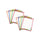 Reusable Dry Erase Pockets, Super Heavy-Duty, Top Load 9 x 12 Insert, Clear Front, Assorted Border Colors, 10/Pack - C-Line