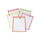 Reusable Dry Erase Pockets, Super Heavy-Duty, Top Load 9 x 12 Insert, Clear Front, Assorted Neon Border, 25/Box - C-Line
