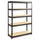 Boltless Steel/Particleboard Shelving, Five-Shelf, 48w x 18d x 72h, Black - Safco