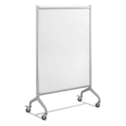 Rumba Full Panel Whiteboard Collaboration Screen, 42w x 16d x 54h, White/Gray - Safco