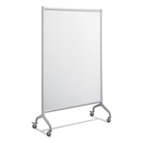 Rumba Full Panel Whiteboard Collaboration Screen, 42w x 16d x 66h, White/Gray - Safco