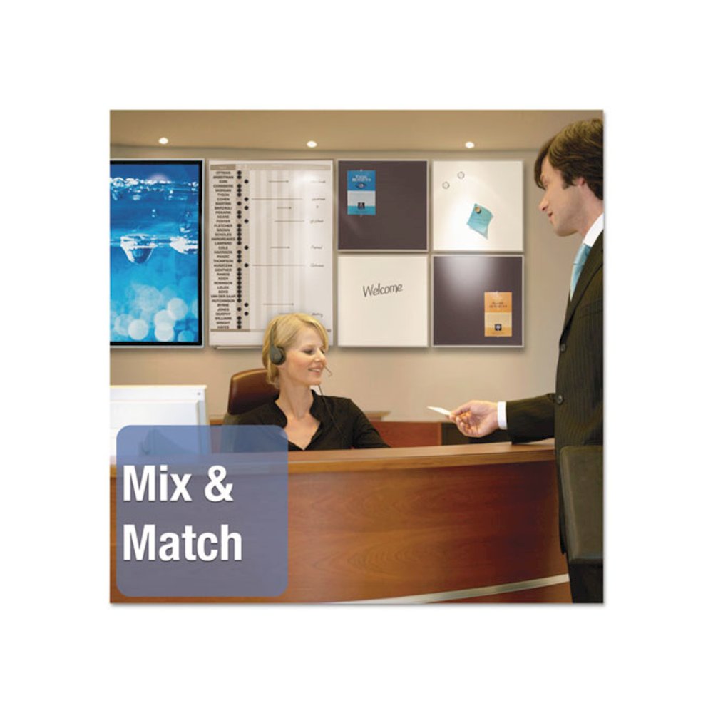 Matrix Magnetic Boards, 23'' x 16'', White Surface, Satin Aluminum Frame - Quartet